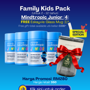 Mindtropic Junior (4)🥇[2-12 tahun] + Free Glass Mug (1)